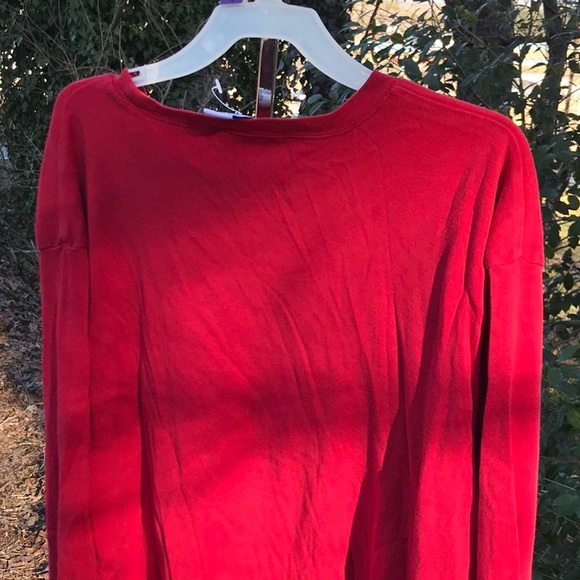 Gap Red Long Sleeves logo Tee XXL Round Neckline - Picture 2 of 12